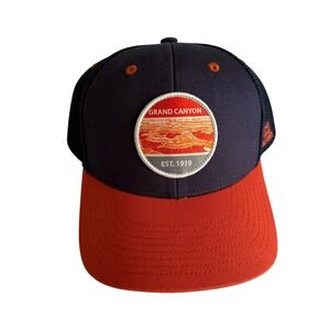 WILD TRIBUTE Navy & Orange Grand Canyon Patch Snapback Baseball Cap,‎ OS